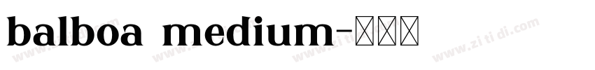 balboa medium字体转换